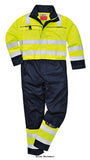 Inherent ARC Flame Retardant Hi Vis Overall Multi-Norm FRAS Coverall Portwest  FR60 Boilersuits & Onepieces Active-Workwear The Flame Retardant FR60 is constructed with highly innovative Biz flame Multi fabric. This comfortable garment offers protection against multiple risks including exposure to heat, fire, chemicals, electrical arcs and welding. Features include twin-stitched Hi-Vis strips