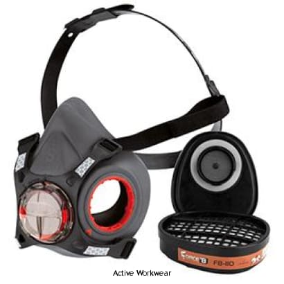 Jsp force 8 half-mask with a1 classic filters respiratory active-workwear