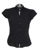 Kustom kit ladies mandarin collar blouse-kk727