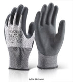 Kutstop Micro Foam Nitrile Cut 3 Level B Safety Glove (Pack Of 10) - Ks3 Workwear Gloves Active-Workwear Cut resistant Nylon/Spandex glove. Nitrile micro foam palm coating.Dexterity with comfort. EN388: 2016 Level 4 - Abrasion Level X - Cut Resistance Level 4 - Tear Resistance Level 3 - Puncture Level B - ISO 13997 Cut Resistance