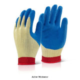 Kutstop reinforced kevlar latex work gloves - beeswift klg