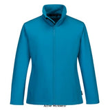 Ladies Portwest Women's Print & Promo 2 Layer Softshell Jacket -TK21 Workwear Jackets & Fleeces PortWest Active Workwear The Ladies Print and Promo Softshell jacket is an excellent choice for corporate wear as it is ideal for over printing and embroidery. This woven stretch two layer softshell is fleece backed for additional warmth and comfort, whilst the mechanical stretch allows for ease of movement. Features include two lower external front zip secure pockets and an inner zip guard.