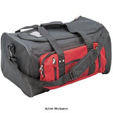 Portwest Large Holdall Kit Bag (50L) - B901 Bags Active-Workwear  Constructed from a highly durable 600D polyester fabric this bag is practically designed and versatile with a side zip pocket suitable for storing boots or a helmet. 