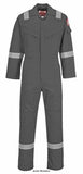 Grey Lightweight Flame Retardent Antistatic Hi Viz Coverall FRAS Portwest FR21 Boilersuits & Onepieces Active-Workwear This FRAS lightweight FR boiler suit/coverall is perfect for the extra warm weather demands of the offshore industry. Constructed with a lighter weight highly innovative flame-resistant twill fabric. CE certified Guaranteed flame resistance for life of garment Protection against radiant, convective and contact heat Class 2 Weldin