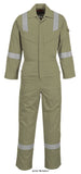 Khaki Lightweight Flame Retardant Anti static Hi Viz Coverall FRAS Portwest FR21 Boilersuits & Onepieces Active-Workwear This FRAS lightweight FR boiler suit/coverall is perfect for the extra warm weather demands of the offshore industry. Constructed with a lighter weight highly innovative flame-resistant twill fabric. CE certified Guaranteed flame resistance for life of garment Protection against radiant, convective and contact heat Class 2 Welding Protection 