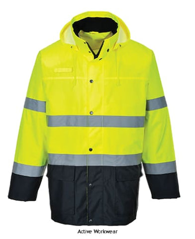 Lite 2-tone traffic jacket mesh lined lightweight hi viz - s166hi vis jackets active-workwear