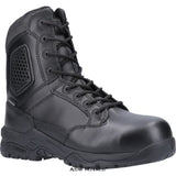 Magnum S3 Strike Force 8.0 Uniform Composite Safety Boots-30942-52776 Boots Magnum Active-Workwear These waterproof uniform safety boots have a lightweight composite toe cap and anti-penetration plate to protect feet from falling objects and underfoot punctures. Magnum's exclusive Exogel blunt trauma side impact provides ultimate ankle protection.