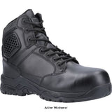 Magnum Strike Force 6.0 Waterproof S3 Composite Uniform Safety Boots-30943-52777 Boots Magnum Active-Workwear These waterproof Magnum Strike Force safety boots have a lightweight composite toe cap and anti-penetration plate to protect feet from falling objects and underfoot punctures. Ultimate ankle protection and is energy absorbing, lightweight and flexible for comfort. Safety Category : S3 Marking Code : SRC