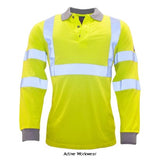 Modaflame Flame Retardant Hi Vis Long Sleeved Polo Shirt Portwest FR77 Hi Vis Tops Portwest Active-Workwear