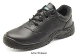 Non Metallic Composite Safety Shoe S1P  sizes 3 to 13 Click By Beeswift Cf52 Shoes Active-Workwear Dual Density PU sole. 200 Joule composite toe cap, Composite midsole , protection, Shock absorber heel, Anti-static, Oil resistant sole, Slip resistant, Leather upper, Conforms to EN ISO 20345:2011 S1P SRC