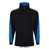 Avocet contrast quarter zip sweatshirt uniform jumper-1288 orn