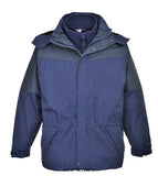 Navy Blue Portwest Aviemore 3 in 1 Mens Waterproof Jacket interactive fleece - S570-Jackets & Fleeces Active-Workwear| Fantastic value Portwest Aviemore waterproof jacket which combine function and good taste. The quality finish and close attention to detail are apparent throughout. Complete with two covered zip pockets, full front zip, storm flap and a detachable fleece liner.