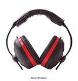 Portwest Basic Comfort Ear Defender Muffs EN352 - PW43 Ear Protection Active-Workwear These headband ear defenders are constructed to be both durable and ultra lightweight. They have broad foam cushions, high impact ABS cups (filled with sound absorbing foam) and comfort headband.