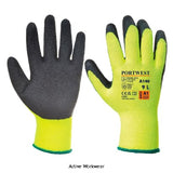 Portwest builders thermal grip glove gripper glove - latex-a140 workwear gloves portwest active workwear