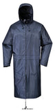 Portwest Classic Longer Length Budget Rain Coat - S438 Waterproofs Active-Workwear The Classic Rain Coat offers outstanding waterproof protection. Its longer length gives added coverage for the wearer. Features include generous pockets a packaway hood with eyelets and a back vent for ventilation. Lightweight, waterproof fabric with taped seams prevents water penetration Taped seams to provide additional protection