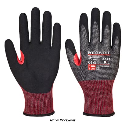 Portwest nitrile cut resistant safety glove-a673