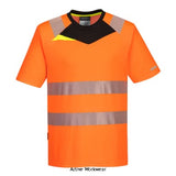 High visibility portwest dx4 wicking work t-shirt with contrast - ris 3279-dx413 hi vis tops portwest active-workwear