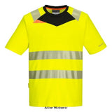 High visibility dx4 wicking work tee shirt with contrast -dx413