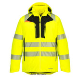 Portwest dx4 hi vis winter warm fleece lined waterproof work jacket ris 3279 -dx461 for enhanced visibility and comfort