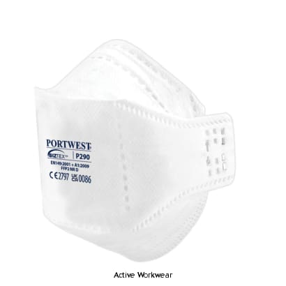 Eagle ffp2 dolomite fold flat respirator-pack of 20 masks p290 respiratory portwest active workwear