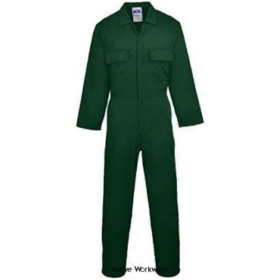 Green Portwest Euro Work Standard Stud Front Boiler suit Coverall Overall - S999 Boiler suits & Onepieces Active-Workwear Winning features of this durable Portwest Euro coverall include, two chest pockets, one rule pocket and a concealed stud front. Perfect for all your working requirements. durable polycotton fabric for high performance and maximum wearer comfort lightweight and comfortable