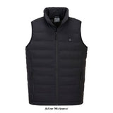 Portwest men’s ultrasonic heated tunnel vest, lightweight water-resistant bodywarmer S549