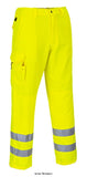 Portwest hi-vis combat work trousers with kneepad pockets - e046 hi vis trousers active-workwear