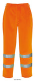 Portwest Hi-Vis Poly Cotton Work Elasticated Waist Trouser RIS 3279-TOM - E041 Hi Vis Trousers Active-Workwear
