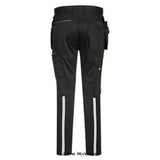 lack Portwest Jogger KX3 Holster pockets and Kneepads Jogger Jogging bottoms trousers-KX343 Trousers Portwest Active Workwear Ultra-modern with a slim-fit design, the KX3 Jogger is perfect for those who want to look the part while working. Slim jogger fit with reflective tape on the back of the legs, Key features include detachable holster pockets for added convenience, kneepad pockets, double rule pocket, cargo pocket, and a built-in waistband belt.