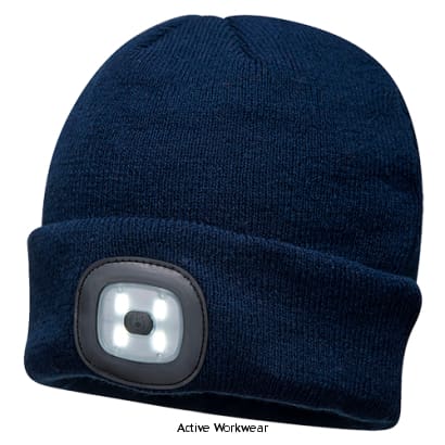 Portwest Light Up Beanie Rechargeable LED Beanie Hat - B029 Accessories ...
