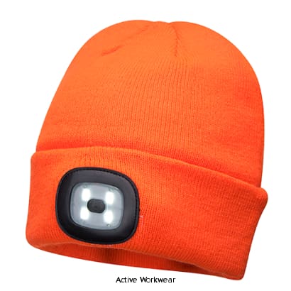 Portwest Light Up Beanie Rechargeable LED Beanie Hat - B029 Accessories ...