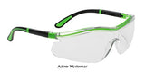 Portwest Neon Safety Glasses (pack of 10 pairs) - PS34 Eye Protection Active-Workwear Our Neon Safety Spectacles feature contrast colour details and wrap around design with brow and side protection for increased protection and wide field vision. Lightweight with adjustable arm lengths (5 different lengths), the Neon Safety Spectacles have soft tips to offer optimised wearer comfort.
