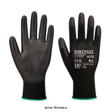 Portwest pu palm glove latex free - full carton (144)-a123 workwear gloves portwest active workwear