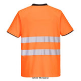 Portwest pw2 hi vis crew neck contrast tee shirt s/s-pw213 hi vis tops portwest active workwear