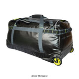 Portwest PW3 100L Water-resistant Duffle Trolley Bag-B951 Bags PortWest Active Workwear The 100L duffel trolley bag is a highly weather resistant bag perfect for taking on your travels. Sturdy wheels and a telescoping handle offer a smooth flowing operation. Made from super durable 600-denier polyester ripstop fabric covered in a TPU film laminate, the B951 offers bomber protection for all your gear, clothes, work boots or tools.
