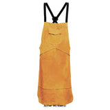 Portwest Quick release Leather Welding Apron Class 2 Weld Protection - SW10 Fire Retardant Active-Workwear Premium quality welding apron made of split cowhide leather with stitching made from Para-aramid. The apron protects the torso and upper legs when welding and is designed to last in the toughest environment. The adjustable straps and a quick release buckle ensures that the apron is secure and has a perfect fit.