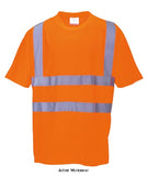 Portwest rail hi-vis work tee shirt ris 3279 sizes sml-5xl rt23 hi vis tops active-workwear