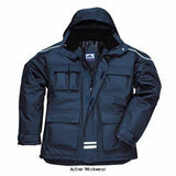 Portwest rip stop waterproof multi pocket work jacket/parka - s563 workwear jackets & fleeces active-workwear