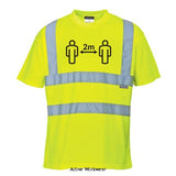 Portwest social distance hi-vis t-shirt-cv78 hi vis tops portwest active workwear