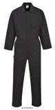 Portwest Standard Coverall Boilersuit Stud Front - C802 Boilersuits & Onepieces Active-Workwear  The winning features of this popular coverall include one chest one rule and two side pockets. Back elastication provides all day comfort. Durable polycotton fabric for high performance and maximum wearer comfort 50+ UPF rated fabric to block 98% of UV rays 5 pockets for ample storage Phone pocket Rule pocket Half elasticated waist for a secure and comfortable fit Concealed stud front for easy access