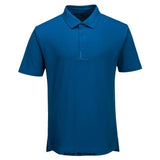Blue Portwest WX3 Active Fit Work Polo Shirt-T720 Shirts Polos & T-Shirts Active-Workwear Contemporary polo work shirt designed with an active fit using premium poly-cotton fabric that will keep you cool, dry and comfortable all day long. Key features include heat sealed reflective detail on the back and a handy loop embedded into the placket that is ideal for attaching pens and glasses. Features Made using Pique knit 