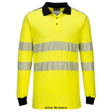 Portwest WX3 Flame Resistant Modacrylic Inherent Hi Vis FR Polo Shirt-FR702 Shirts Polos & T-Shirts PortWest Active Workwear Constructed using lightweight, modacrylic fabric, this polo shirt offers excellent freedom of movement due to its segmented tape design. Lightweight and stylish, this long sleeved polo shirt is the perfect choice to provide the wearer with advanced visibility and protection in hazardous situations. It features a loop at the placket ideal for attaching glasses/pens.