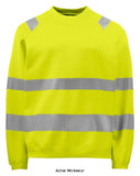 Projob 6106 Hi Vis Sweatshirt En Iso 20471 Class 3-646106 Workwear Hoodies & Sweatshirts Projob Active-Workwear Sweatshirt with brushed inside. Rib-knitted neckline, hem and cuffs. Heat-pressed seamless reflective strips.