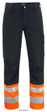 Orange Navy Projob 6533 Hi Vis Trousers Waistpants 20471 Class 1-646533 Trousers Projob Active-Workwear  Waistpants with spacious side pockets. Leg pockets, on the left side two pockets with flap and Velcro closure, also one bracket for fastening ID-card. On the right side pocket for folding rule and tools. Back pockets with flap and Velcro closure. Size C42-C64 can be extended by 5 cm.