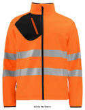 High visibility projob hi vis softshell jacket - class 3/2-646432 with enhanced breathability
