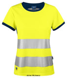 Projob Ladies 6012 T Shirt Women's En Iso 20471 Class 2/1-646012 Shirts Polos & T-Shirts Projob Active-Workwear Ladies Hi Vis Tee shirt in functional material that rapidly transports moisture away from the skin. The garment dries quickly, keeping you fresh and dry all day. Shrink-proof and crease-resistant. Reinforced neck seam. Transfer reflectors for increased flexibility. The garment dries quickly, keeping you fresh and dry all day. Shrink-proof and crease-resistant. 