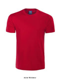 Red Projob Workwear 2016 Cotton Tee Shirt Crew Neck T Shirt-642016 Shirts Polos & T-Shirts Projob Active-Workwear T-shirt in 100% cotton, colour -10 and -17 in interlock. Modern fit. Reinforced shoulder seam. Projob is a high quality Swedish Workwear brand that is diverse across many different sectors. They provide premium top quality functional and ergonomic workwear with the user in the forefront of their mind.