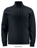 Projob Workwear 2128 Premium Half-Zip Sweatshirt - High Visibility Yellow Accents