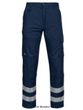 Projob high visibility work trousers with knee pad pockets 2517