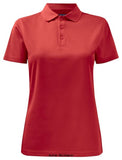 Red Ladies Projob Workwear Ladies Polyester Wicking Polo Shirt Function Womens-642041 Shirts Polos & T-Shirts Projob Active-Workwear ladies polo shirt made of "spun dyed" polyester. Neck opening with three tone in tone buttons. The functional material rapidly transports moisture away from the skin. This means the garment dries quickly, keeping you fresh and dry all day. Shrink-proof and crease-resistant.